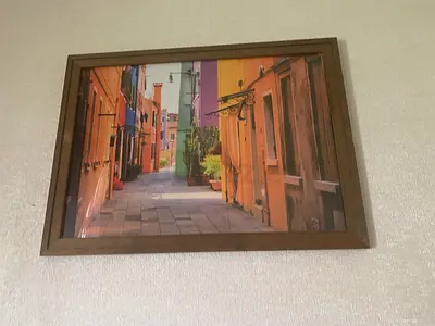 Framed Colorful Street Print — Ready to Hang