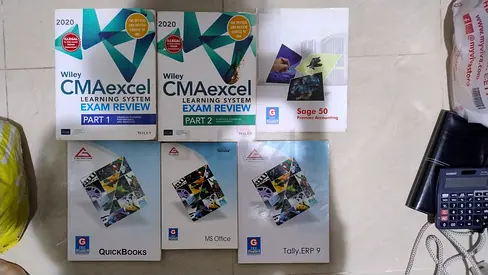 Accounting  Office Software Textbooks: CMAexcel Part 1  2, QuickBooks, Tally, MS Office, Sage 50