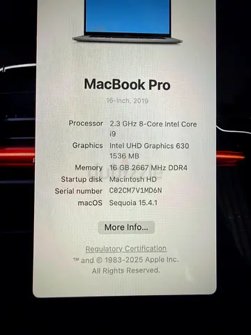 MacBook Pro i9 2019