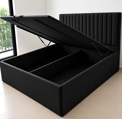 Brand new High Quality King size hydrolic storage bed Available