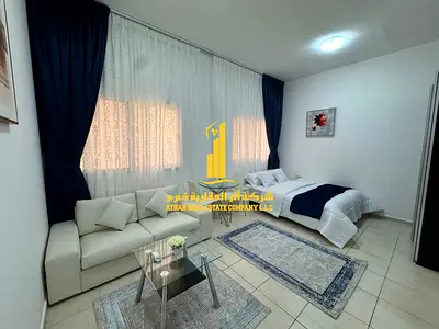 فرصة ذهبية أفخم استوديو مفروش بالكامل للإيجار الشهري في ابراج الجرف كومبليكس قرب جامعة عجمان شامل كافة الفواتير – عجمان ✨