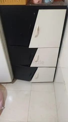 Small 3-drawer bathroom/storage cabinet - black and white