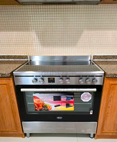 Free Delivery- Terim Latest Model 5-Burner Electric Ceramic Cooking Range 90x60 CM