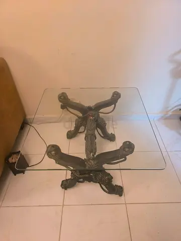 Square Glass Coffee Table - 1 Centre + 2 Side Tables