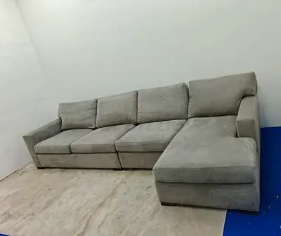 Axis gray crate and barrel four seater lshape sofa