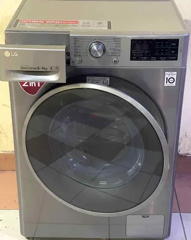 LG 2in1 Washer Dryer Front Load - Silver, Good Condition