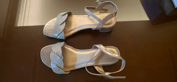 GIRLS PARTY HEELS UK6/EUR39