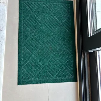 Dark Green Entrance Door Mat, Non Slip