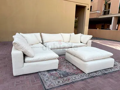 Marina Home Luscious feather 🪶 filled modular sofa with footstool