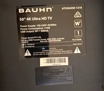 BAUHN 50 4K Ultra HD TV - Model ATV50UHD-1218
