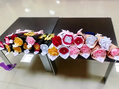 Assorted Artificial Ribbon Rose Gift Bouquets