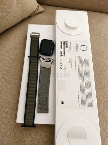 Apple Watch Series 7 41mm Midnight Blue | Cellular + GPS | Box Charger | 3 Extra Straps | 71% Batt