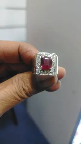 Silver ruby ring