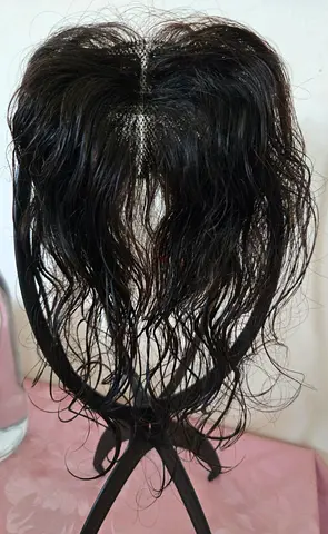 100% Natural Human Hair Topper – Short, Natural-Looking  Lightweight