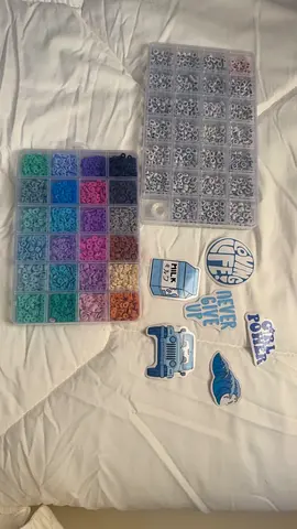 Classic beach clay beads with a letter set with including free stickers !!