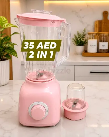 Pink 2-in-1 Blender  Grinder - Used, Working (35 AED)