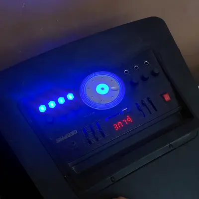Pair of Geepas Tower Speakers with LED Lights - Good Working Condition