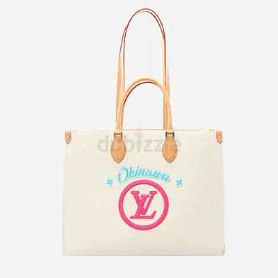 Louis Vuitton OnTheGo GM Okinawa Off-White Monogram Jacquard Canvas Tote Bag