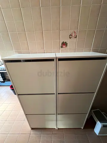 IKEA PAX 6-door Wardrobe / Storage Cabinet - Beige, Good Condition