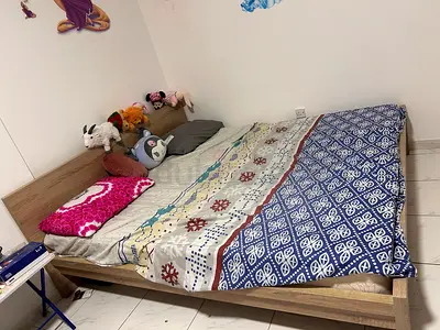 Sturdy Light Wood Finish Bed Frame