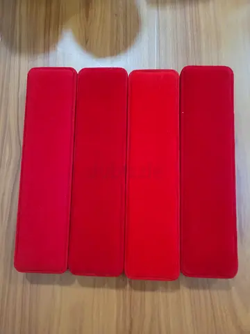 MOVING OUT SALE: Set of 4 Red Velvet Long Jewelry/Medal Presentation Boxes