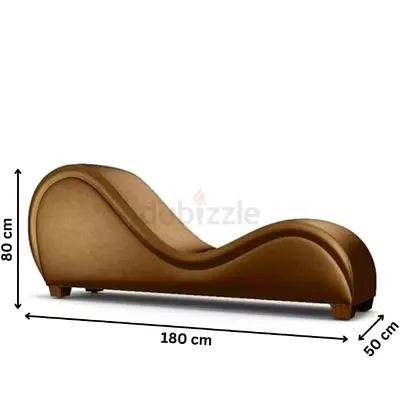S shape love Sofa - gold Brown, 180cm