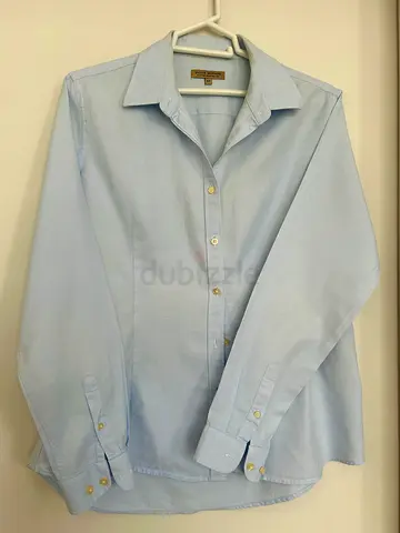 Light blue Sacoor and Brothers long sleeve dress shirt