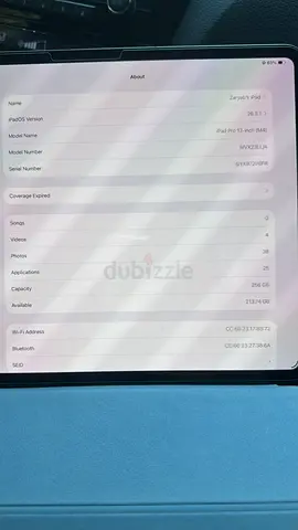 iPad pro  13 inch 256 (M4)