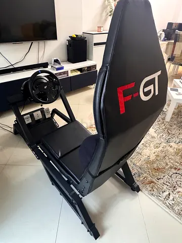 Next Level Racing F-GT Simulator Cockpit with Steering Wheel and Pedals