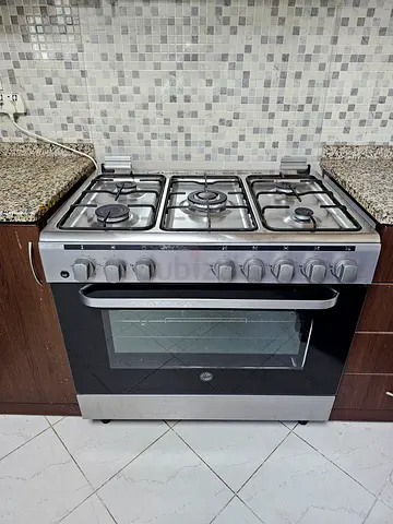 HOOVER 5 Burners Gas Cooker Oven - Stainless Steel Auto Ignition