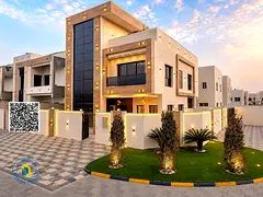 Al Zahia modern villa with 6BR, pool, and roof. Reg Fees. Bank financing .Freehold.
