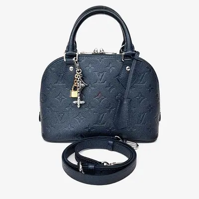 Louis Vuitton Black Leather Empreinte Alma BB M26686