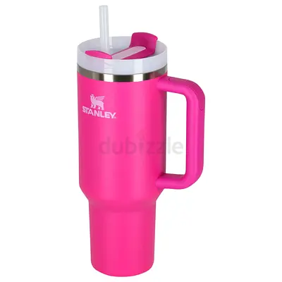 Stanley Pink Insulated Travel Tumbler with Straw and Handle   Color available white blue