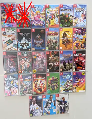 Nintendo Switch Games peach pokemon jomanji mortal Kombat hades NBA fifa Minecraft fire emblems