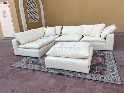 Excellent Condition Marina Home Luscious feather 🪶 filled modular sofa with footstool