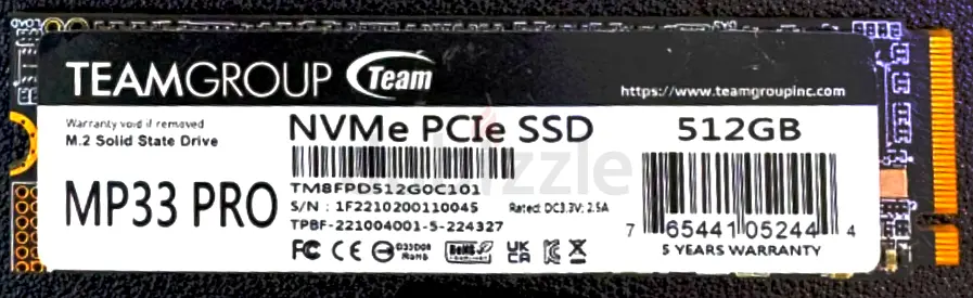 Teamgroup 512GB M.2 NVMe SSD