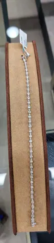 Tennis bracelet natural Diamonds 18k white gold