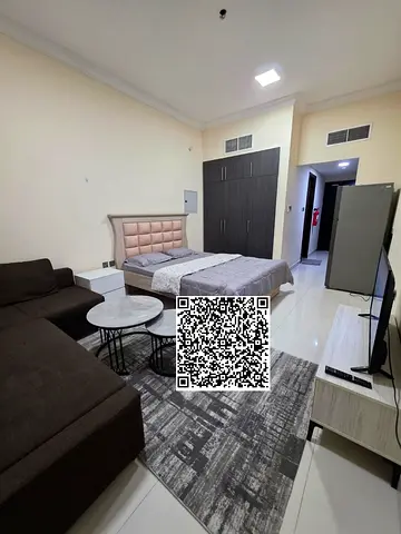 .استديو مفروش للإيجار الشهري بـ عجمان 🔥   المنطقة المويهات 2   قريب من اكاديمية عجمان 🏫  قريب من المستشفى السعودي الألماني 🏥   موقع حيوي للغاية