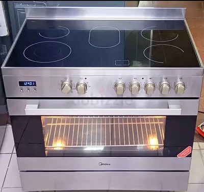 Midea 90x60cm Freestanding Ceramic Cooker | 109L Multifunction Oven | 5 Zones Full Electric Cooking
