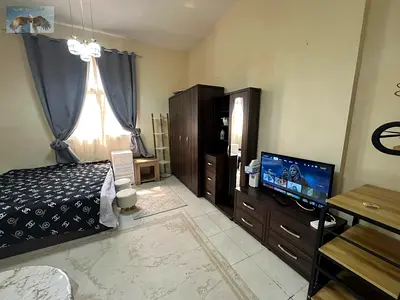 ستديو مفروش للايجار الشهري منطقه الحميديه  عجمان موقع مميز سهوله الوصول لمحرج دبي والشارقه