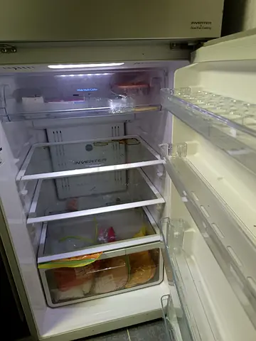 Used Hitachi double-door inverter - dual cooling fan refrigerator in good working condition