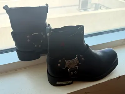 Harley Davidson Black leather Riding Boots (used, good condition) - size 45