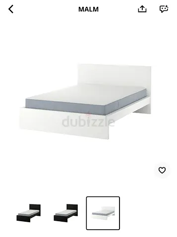 IKEA MALM Single Bed Frame - White (not mattress)