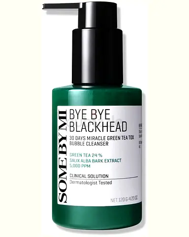 Some By Mi Bye Bye Blackhead 30 Days Miracle Green Tea Tox Bubble Cleanser, 120G