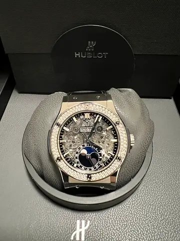 Hublot moonphase diamond skeleton