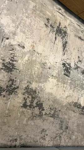 Light Grey Abstract Modern Area Rug - Good Condition