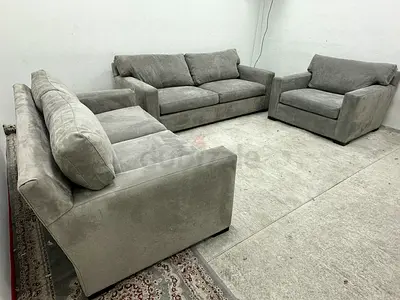 Perfect condition cratebarrel six seater sofa