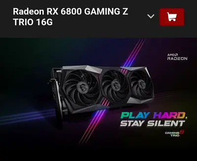 Radeon RX 6800 GAMING Z TRIO 16GB - Excellent Condition