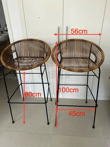 Wicker style bar stools