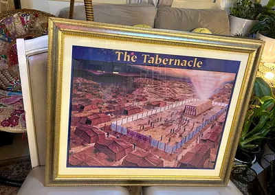 Framed Vintage The Tabernacle Religious Print in Gold Frame 80x65cm